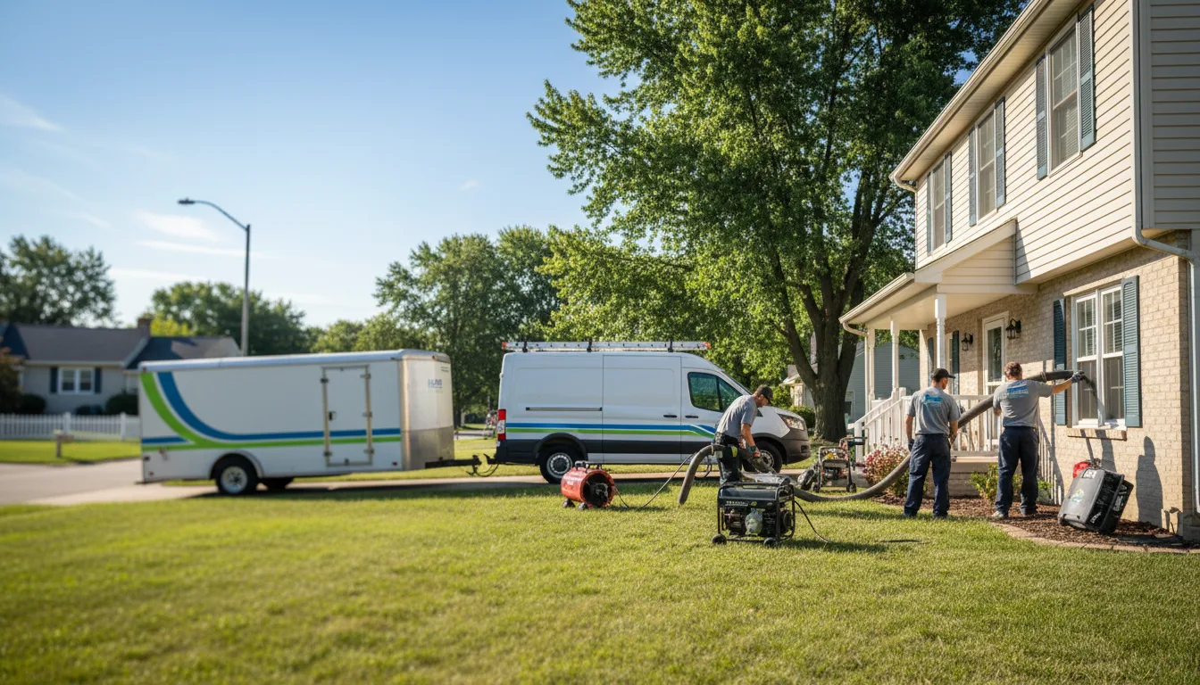 Flooded Basement Restoration And Cleanup With Repair in East Chicago, IN near me